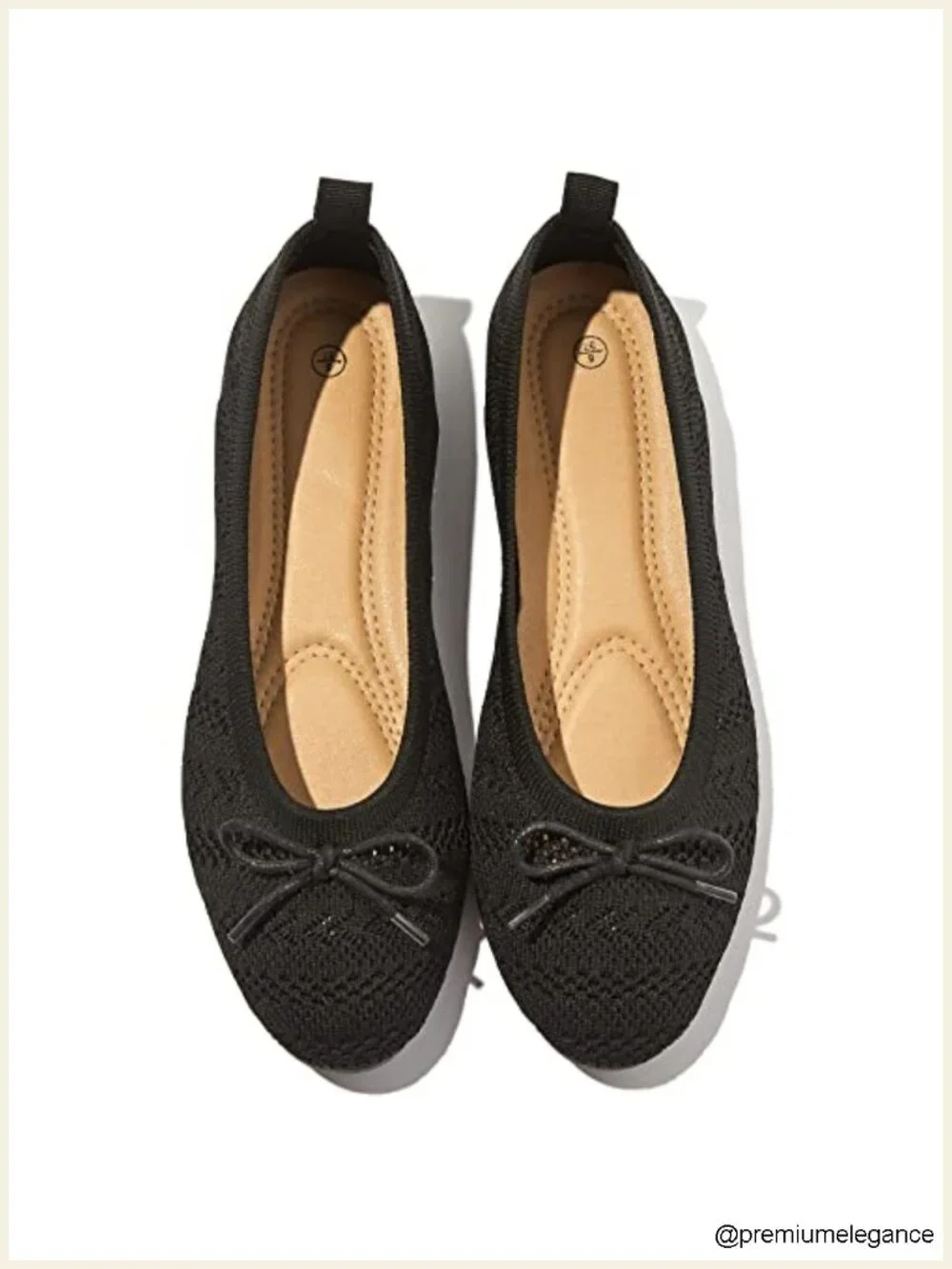 Women's Crochet Lace Ballet Flats Comfortable Memory Foam Round Toe Low Heel